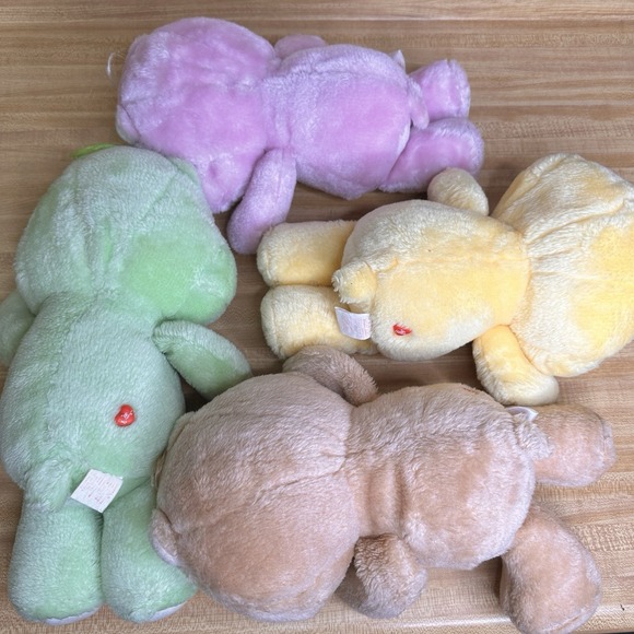 Vintage Care Bears Plush Toy 4pc Lot Good Luck, Tenderheart, Share, Funshine Toy - Picture 5 of 16